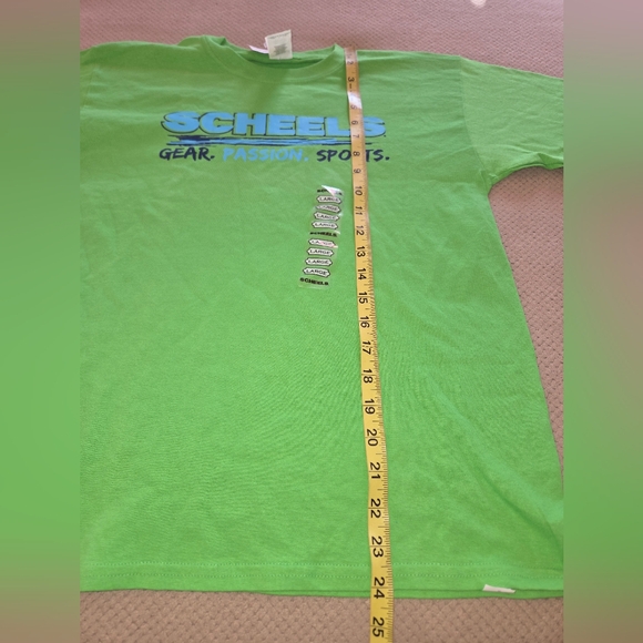 New Scheels Youth Large green Gear passion sports tshirt 100% cotton short sleev - Picture 5 of 10